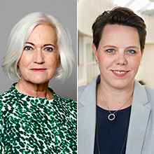 Acko Ankarberg Johansson, sjukvårdsminister och Marie Morell, ordförande i SKR:s sjukvårdsdelegation